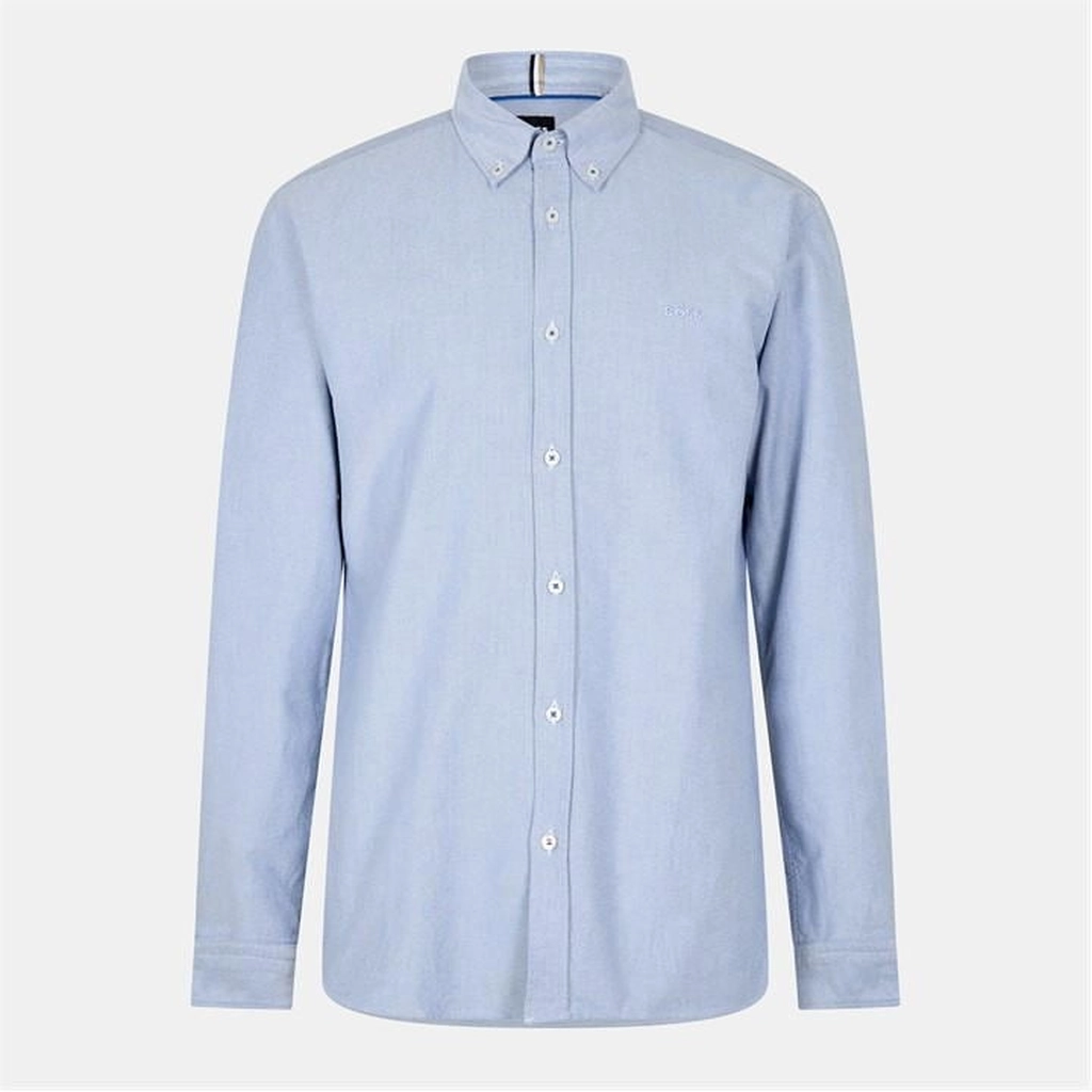 Hugo Boss H-Roan-Bd-E-C1-243 10261879 01 Plain Shirt Mens - Blue